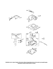 Control Cover Diagram and Parts List for 20M100 0133-1416 Briggs and Stratton Engine